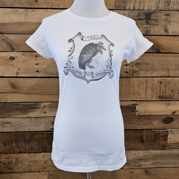 Them Crooked Vultures Tops - NWOT "Them Crooked Vultures" women's cut t-shirt w/ vulture design size L